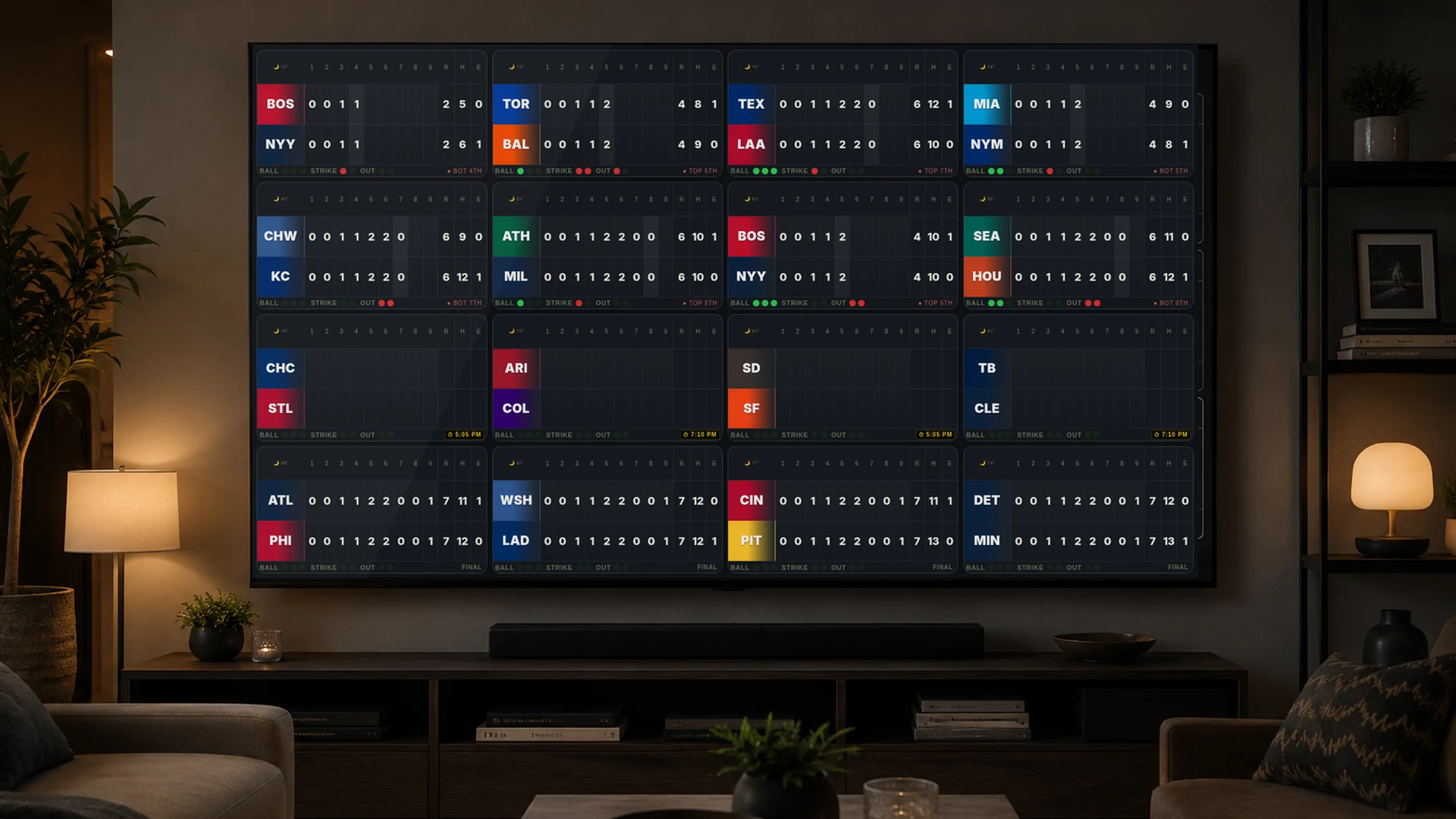 ScreenScore in a home game room